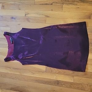 Betsey Johnson  vintage 90s y2k marron shiny Shimmer Sheath Dress small